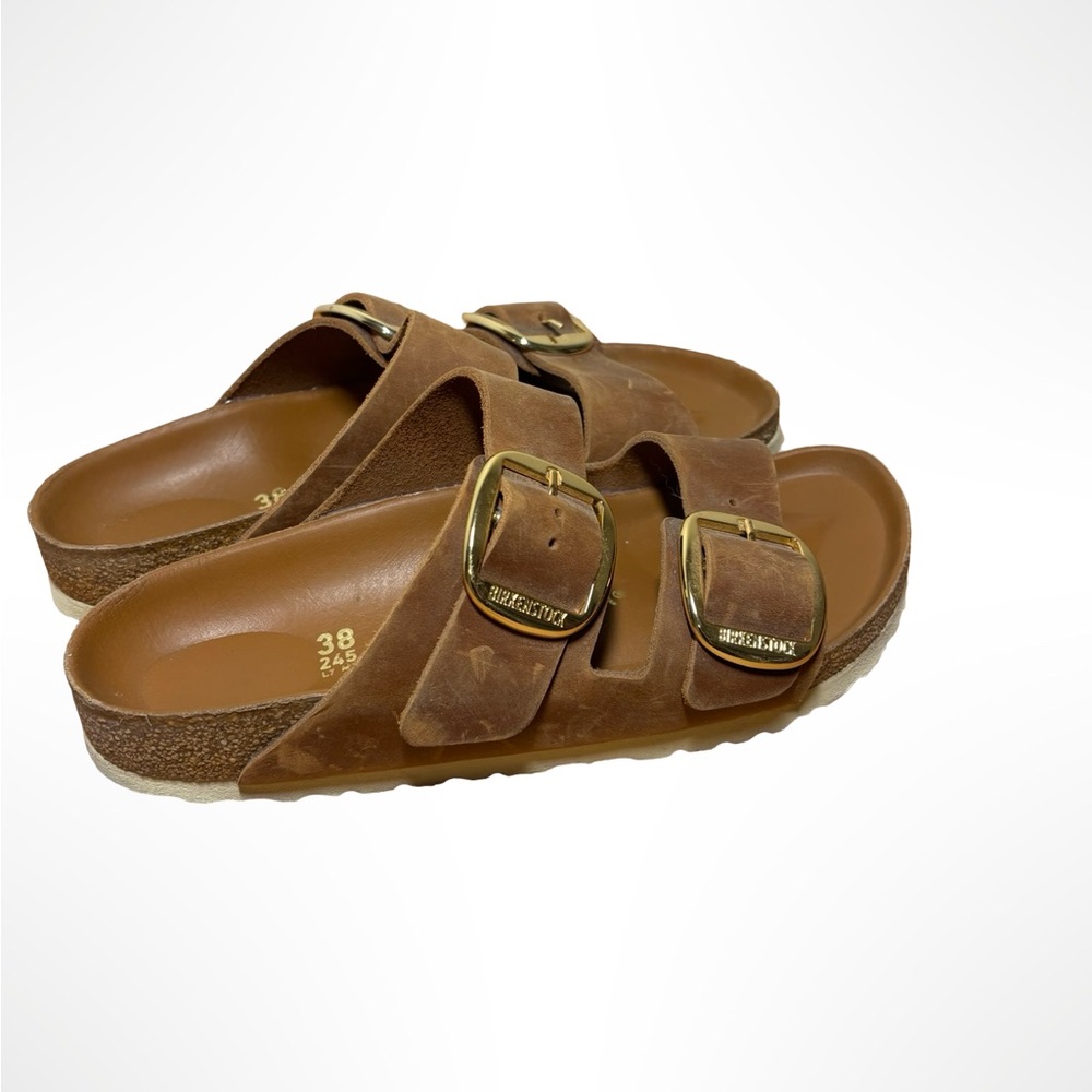 Birkenstock Arizona Big Buckle in Antique Cognac Leather